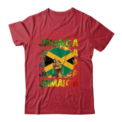 Jamaican Black Girls Jamaica Flag Afro Black Hair Women Shirt & Tank Top | teecentury