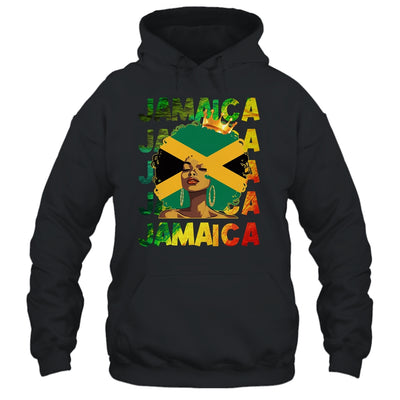 Jamaican Black Girls Jamaica Flag Afro Black Hair Women Shirt & Tank Top | teecentury