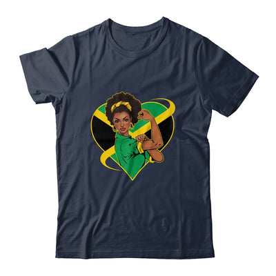 Jamaican Black Woman Melanin Jamaica Afro Girl Pride Flag Shirt & Tank Top | teecentury