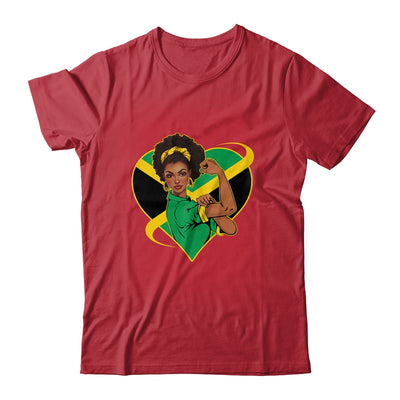 Jamaican Black Woman Melanin Jamaica Afro Girl Pride Flag Shirt & Tank Top | teecentury