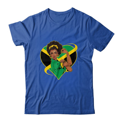 Jamaican Black Woman Melanin Jamaica Afro Girl Pride Flag Shirt & Tank Top | teecentury