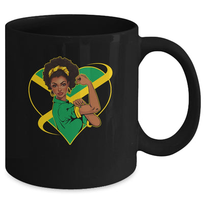 Jamaican Black Woman Melanin Jamaica Afro Girl Pride Flag Mug | teecentury