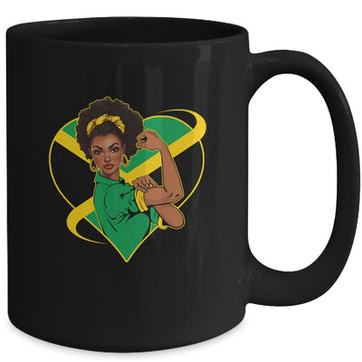 Jamaican Black Woman Melanin Jamaica Afro Girl Pride Flag Mug | teecentury