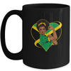 Jamaican Black Woman Melanin Jamaica Afro Girl Pride Flag Mug | teecentury