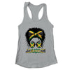 Jamaican Girl Jamaica Flag Pride Black Woman Afro Messy Bun Shirt & Tank Top | teecentury