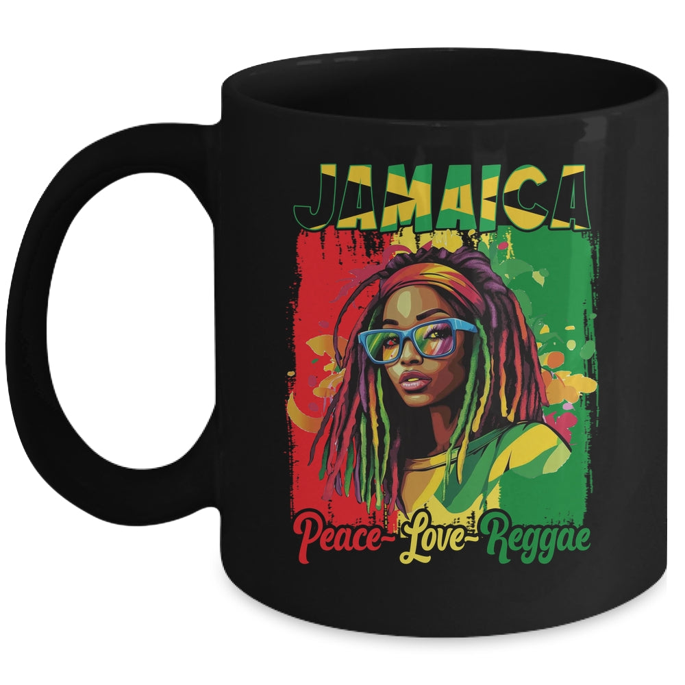 Jamaican Woman Life Reggae Music Culture Jamaica Flag Mug | teecentury