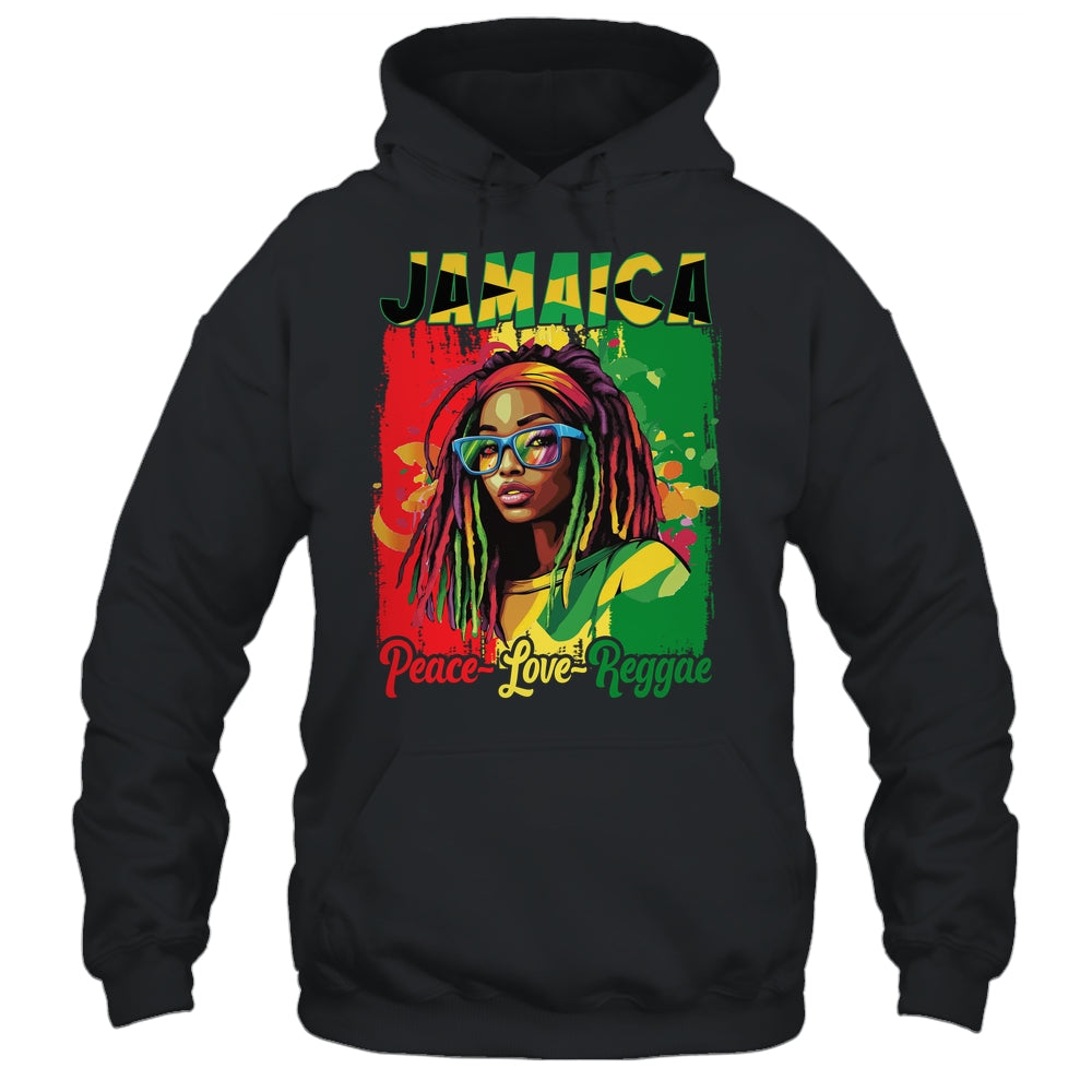 Jamaican Woman Life Reggae Music Culture Jamaica Flag Shirt & Tank Top | teecentury