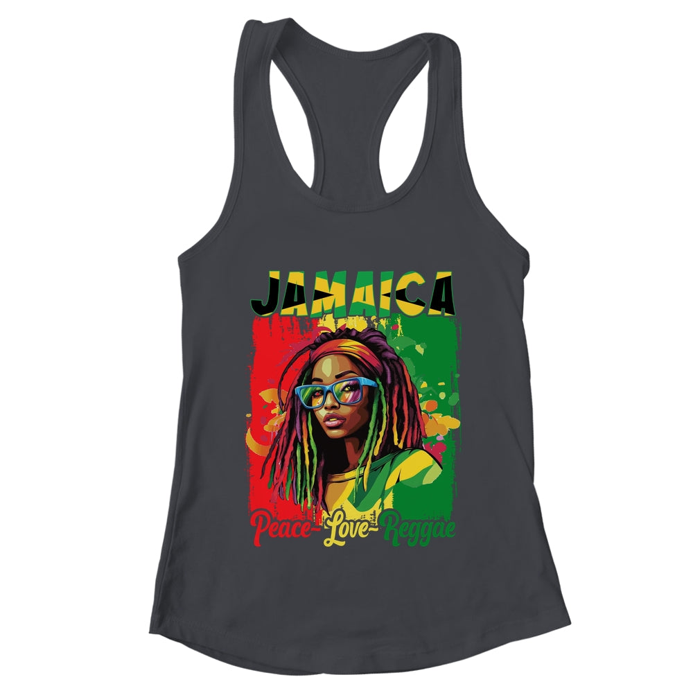 Jamaican Woman Life Reggae Music Culture Jamaica Flag Shirt & Tank Top | teecentury