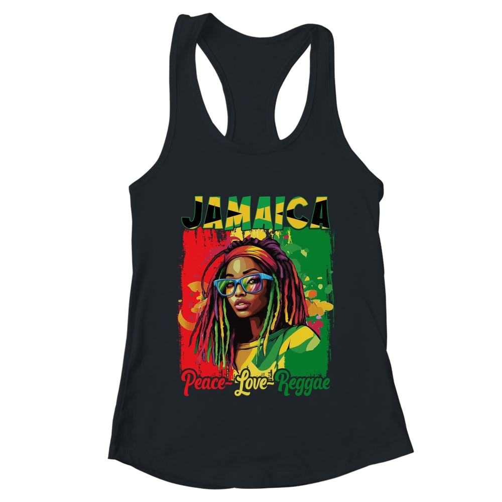 Jamaican Woman Life Reggae Music Culture Jamaica Flag Shirt & Tank Top | teecentury