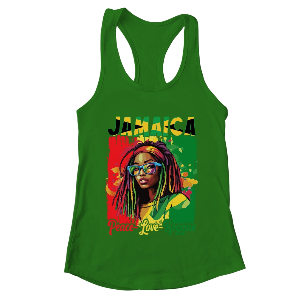 Jamaican Woman Life Reggae Music Culture Jamaica Flag Shirt & Tank Top | teecentury
