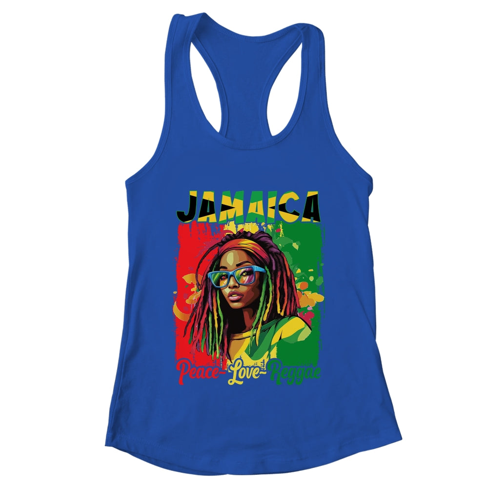 Jamaican Woman Life Reggae Music Culture Jamaica Flag Shirt & Tank Top | teecentury