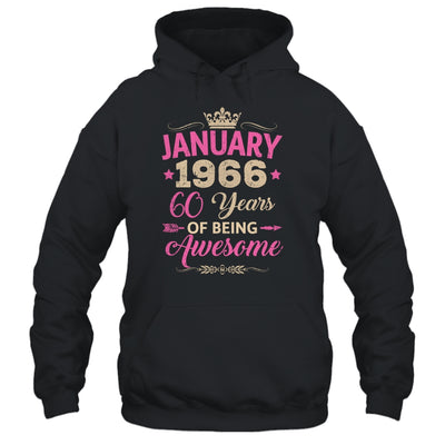 January 1966 60 Years Of Being Awesome Retro 60th Birthday Shirt & Tank Top | teecentury