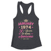 January 1974 50 Years Of Being Awesome Retro 50th Birthday Shirt & Tank Top | teecentury