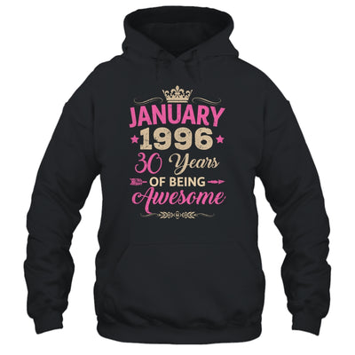 January 1996 30 Years Of Being Awesome Retro 30th Birthday Shirt & Tank Top | teecentury