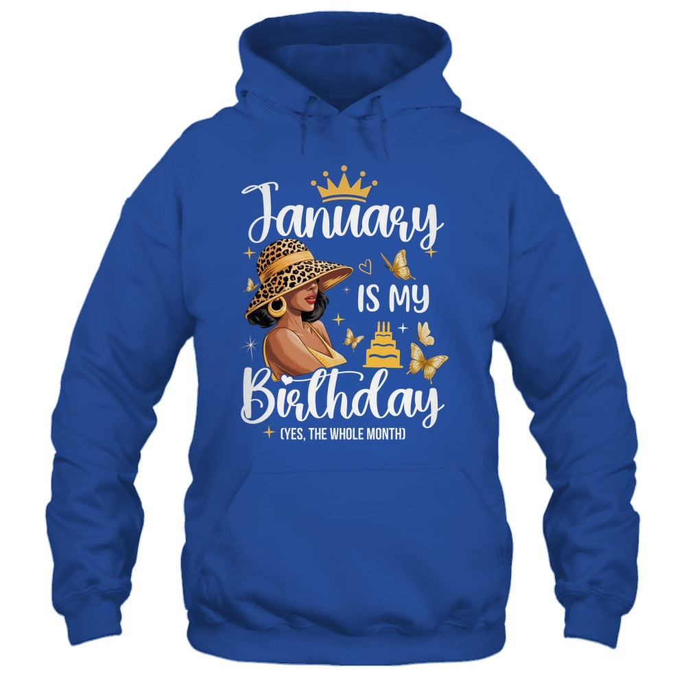 January Is My Birthday African American Woman Birthday Queen Shirt & Tank Top | teecentury