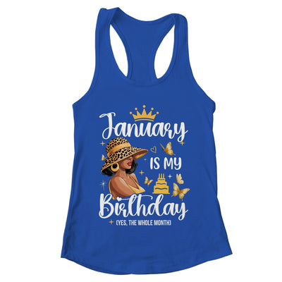 January Is My Birthday African American Woman Birthday Queen Shirt & Tank Top | teecentury