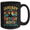 January Is My Birthday Retro Sunglasses Funny Birthday Mug | teecentury