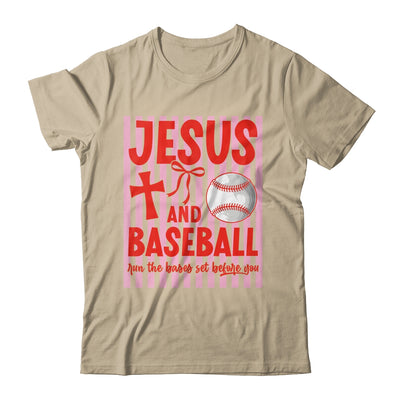 Jesus And Baseball Run The Bases Set Before You Christian Shirt & Tank Top | teecentury