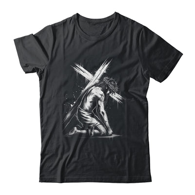 Jesus Carrying Cross Religious Vintage Christian Christ Shirt & Hoodie | teecentury