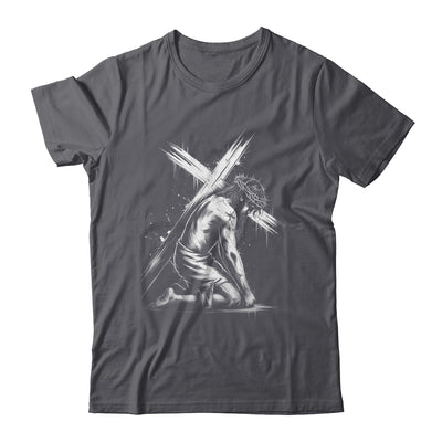 Jesus Carrying Cross Religious Vintage Christian Christ Shirt & Hoodie | teecentury