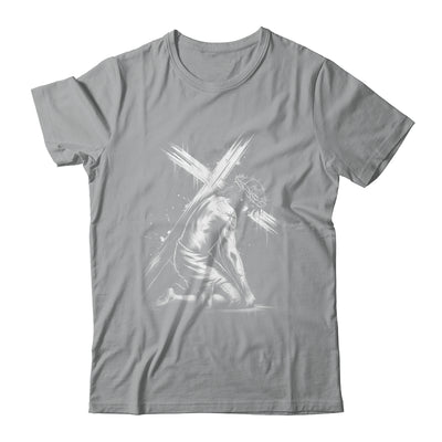 Jesus Carrying Cross Religious Vintage Christian Christ Shirt & Hoodie | teecentury