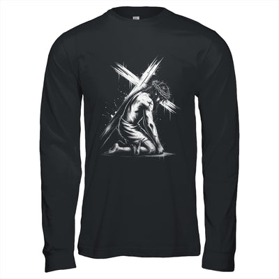 Jesus Carrying Cross Religious Vintage Christian Christ Shirt & Hoodie | teecentury