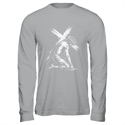 Jesus Carrying Cross Religious Vintage Christian Christ Shirt & Hoodie | teecentury