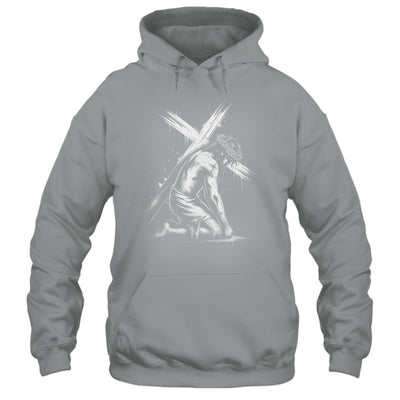 Jesus Carrying Cross Religious Vintage Christian Christ Shirt & Hoodie | teecentury