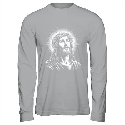 Jesus Christ Face With Crown Of Thorn God Bible Christian Shirt & Hoodie | teecentury