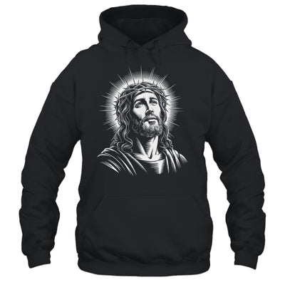 Jesus Christ Face With Crown Of Thorn God Bible Christian Shirt & Hoodie | teecentury