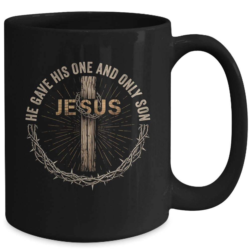 Jesus Christian Cross Bible John 3:16 Reflection Mug | teecentury