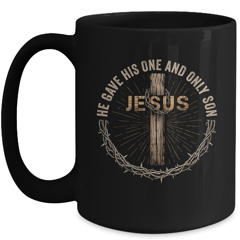 Jesus Christian Cross Bible John 3:16 Reflection Mug | teecentury