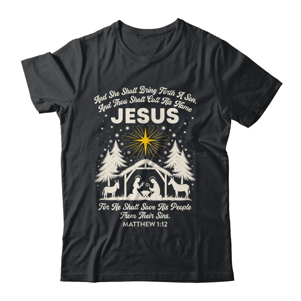 Jesus Christian Nativity Christmas Tree Xmas Family Holiday Shirt & Sweatshirt | teecentury
