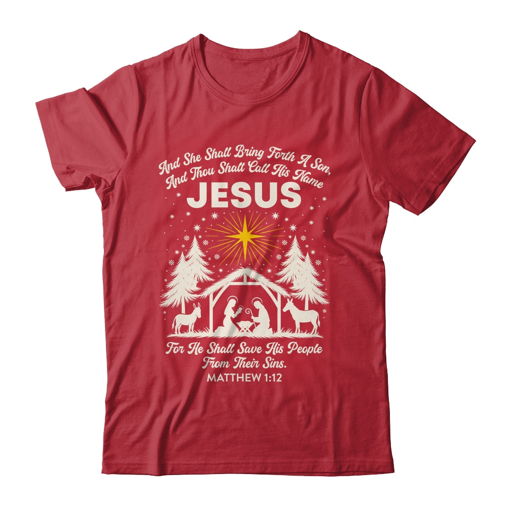 Jesus Christian Nativity Christmas Tree Xmas Family Holiday Shirt & Sweatshirt | teecentury