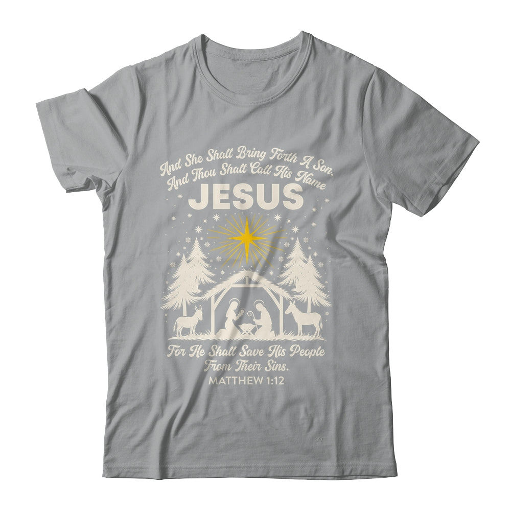 Jesus Christian Nativity Christmas Tree Xmas Family Holiday Shirt & Sweatshirt | teecentury