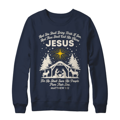 Jesus Christian Nativity Christmas Tree Xmas Family Holiday Shirt & Sweatshirt | teecentury