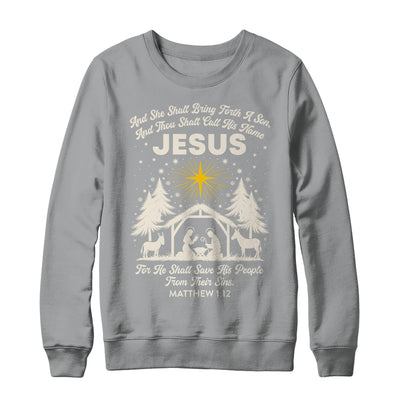 Jesus Christian Nativity Christmas Tree Xmas Family Holiday Shirt & Sweatshirt | teecentury