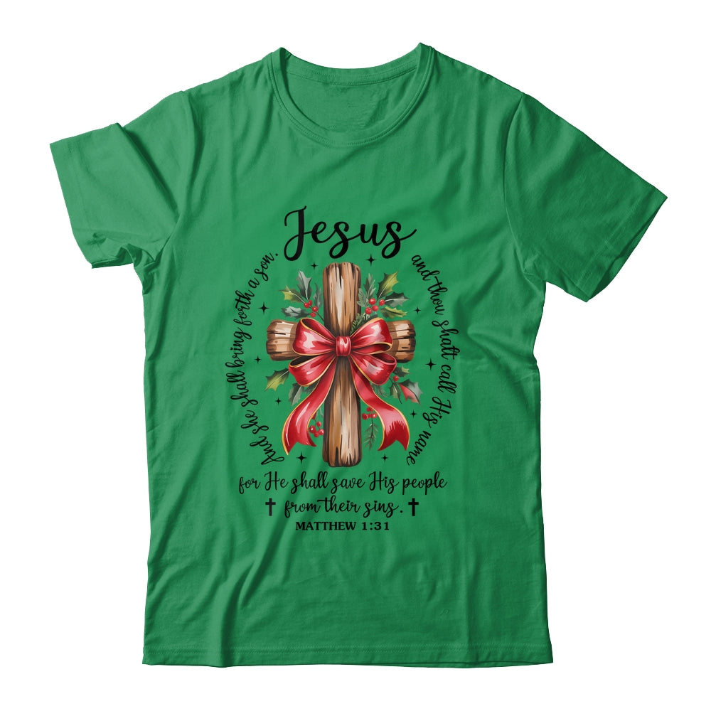 Jesus Christmas She Shall Bring Forth A Son Christian Xmas Shirt & Sweatshirt | teecentury