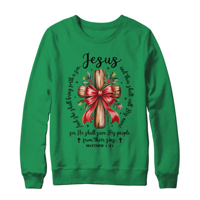 Jesus Christmas She Shall Bring Forth A Son Christian Xmas Shirt & Sweatshirt | teecentury