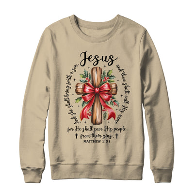 Jesus Christmas She Shall Bring Forth A Son Christian Xmas Shirt & Sweatshirt | teecentury