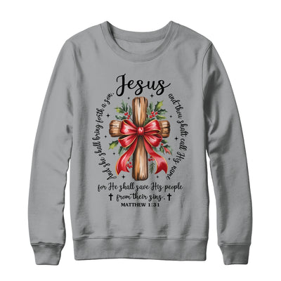 Jesus Christmas She Shall Bring Forth A Son Christian Xmas Shirt & Sweatshirt | teecentury