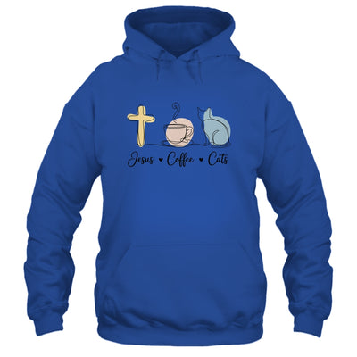 Jesus Coffee Cats Funny Cute Design Jesus Lovers Christian Shirt & Tank Top | teecentury