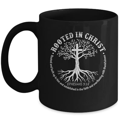 Jesus Cross Pray Bible Rooted In Christ Christian Men Women Mug | teecentury
