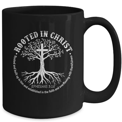 Jesus Cross Pray Bible Rooted In Christ Christian Men Women Mug | teecentury