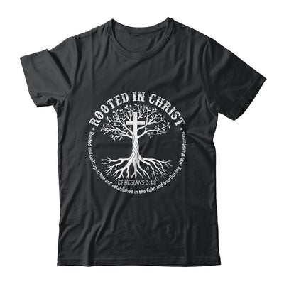 Jesus Cross Pray Bible Rooted In Christ Christian Men Women Shirt & Hoodie | teecentury