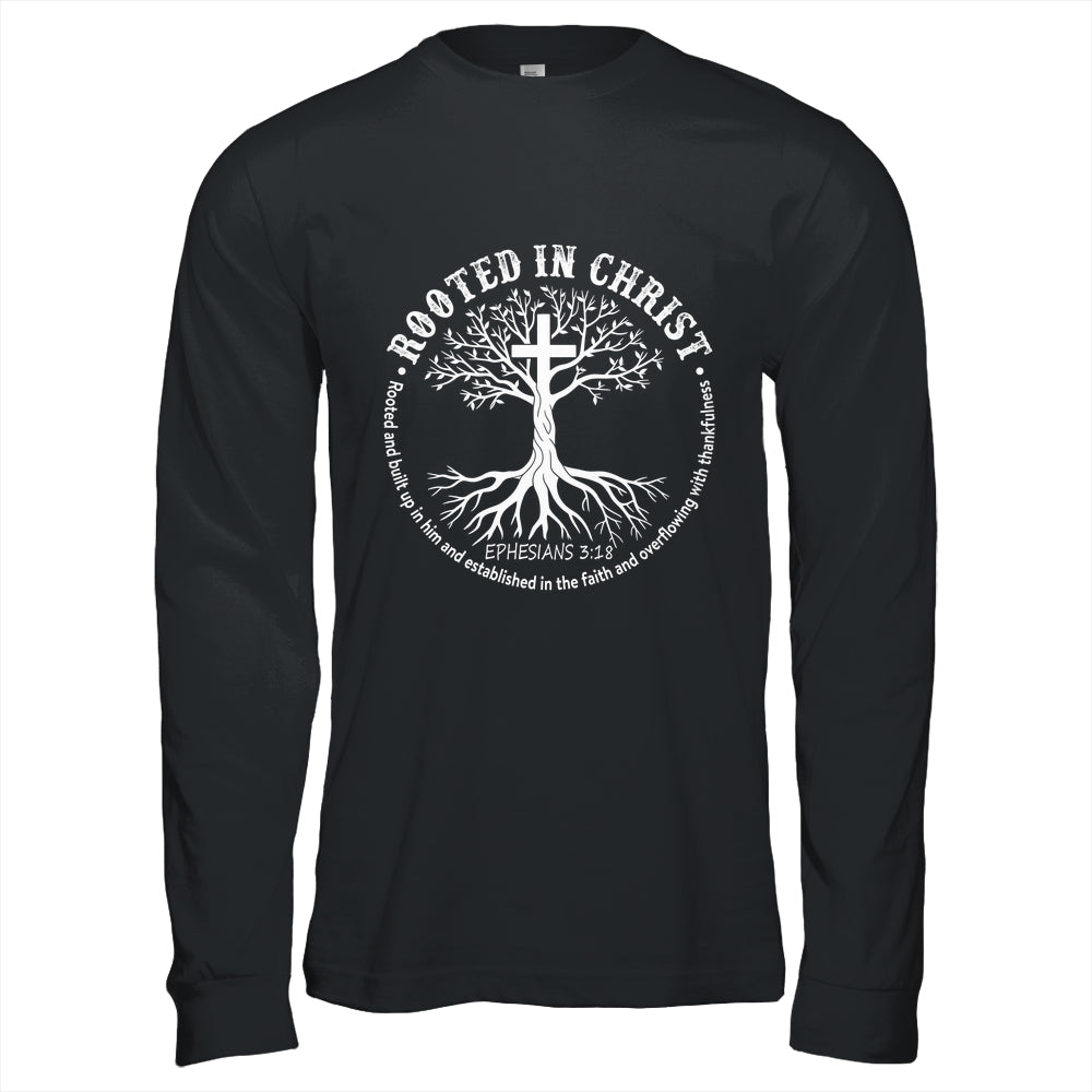 Jesus Cross Pray Bible Rooted In Christ Christian Men Women Shirt & Hoodie | teecentury