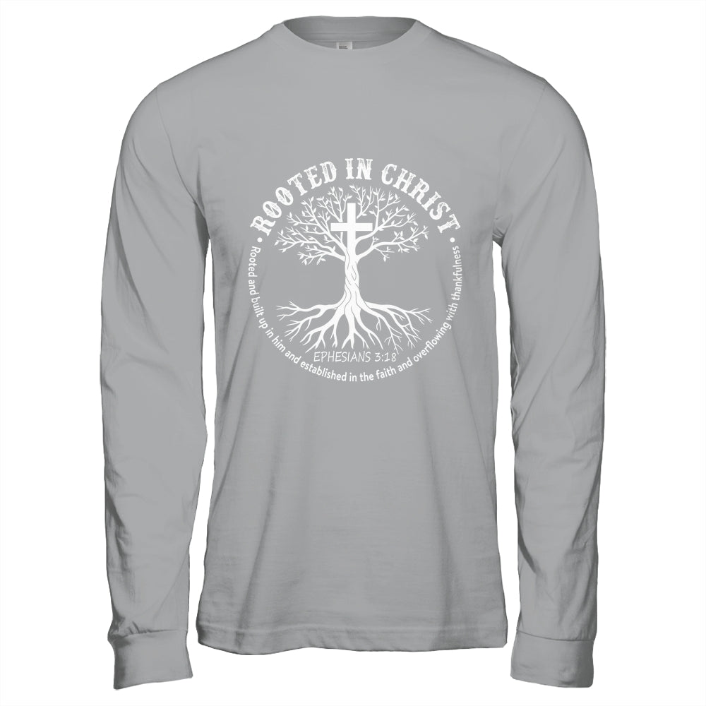 Jesus Cross Pray Bible Rooted In Christ Christian Men Women Shirt & Hoodie | teecentury