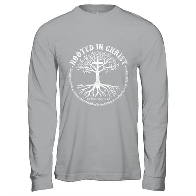 Jesus Cross Pray Bible Rooted In Christ Christian Men Women Shirt & Hoodie | teecentury