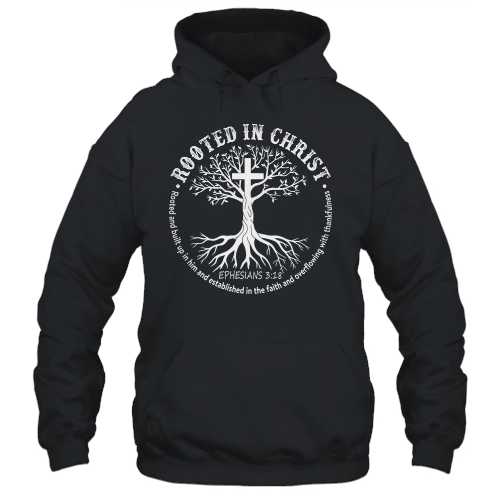 Jesus Cross Pray Bible Rooted In Christ Christian Men Women Shirt & Hoodie | teecentury
