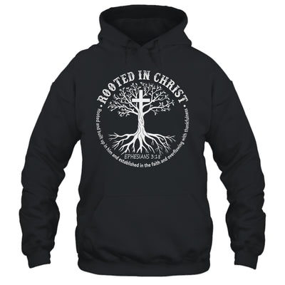 Jesus Cross Pray Bible Rooted In Christ Christian Men Women Shirt & Hoodie | teecentury